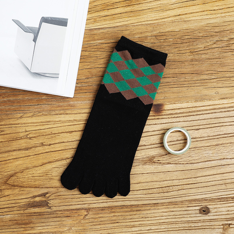 Toe Socks Autumn Winter Ladies Diamonds Socks